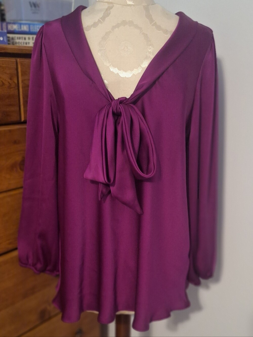 Joseph Ribkoff Magenta Silky Blouse